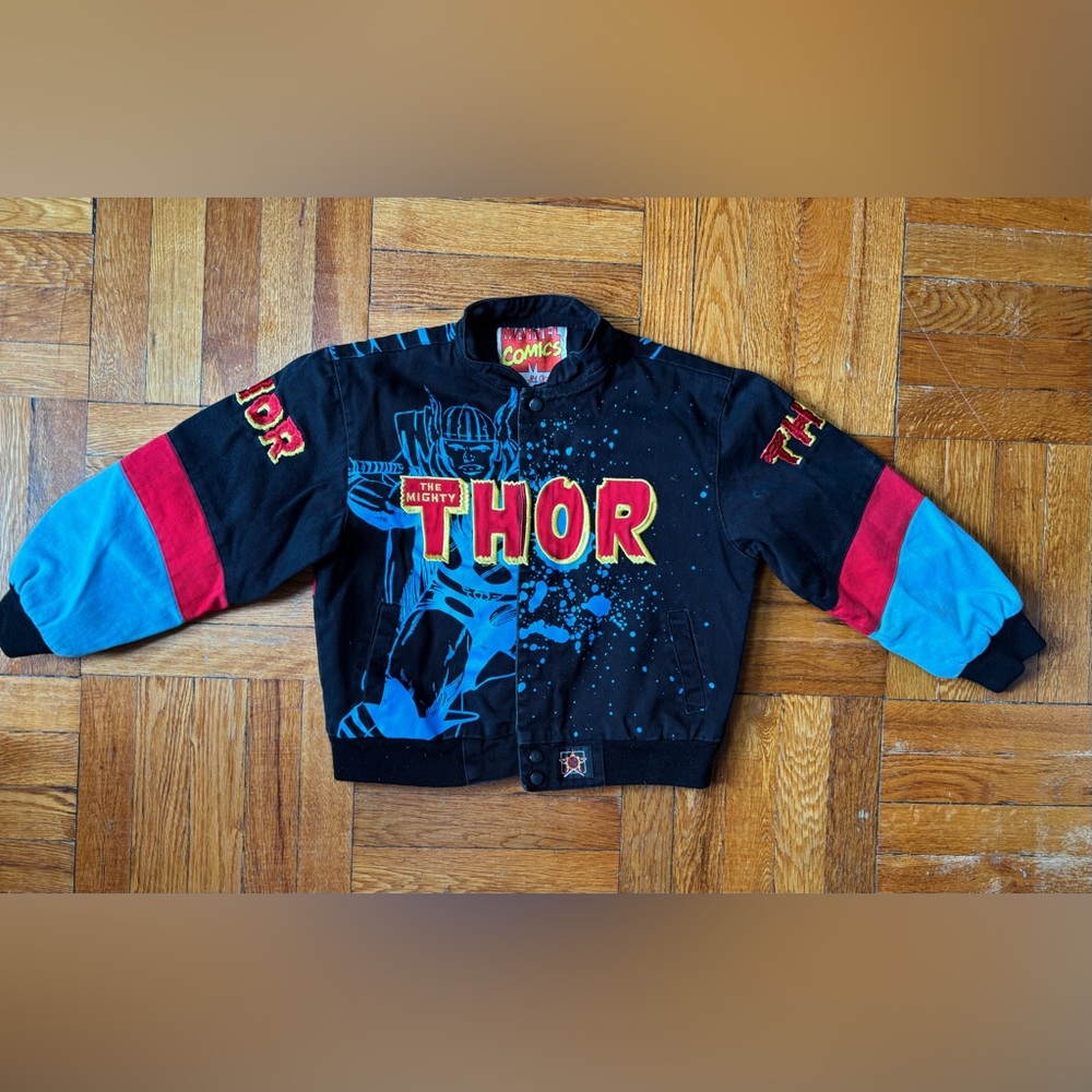 Rare Vintage Marvel Comics JH Design The Mighty Thor Kids Jacket Size‎ 7/8